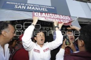 MORENA CLAUSURA AGUA DE PUEBLA