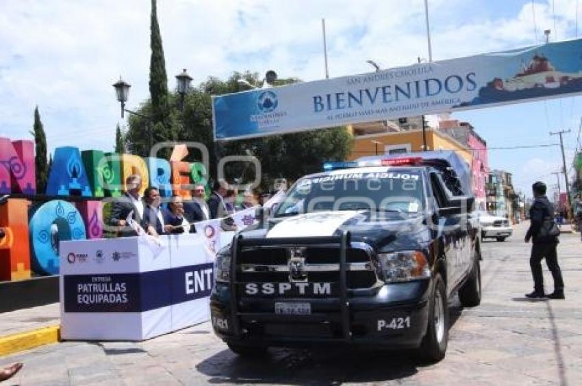 ENTREGA DE PATRULLAS . SAN ANDRÉS CHOLULA