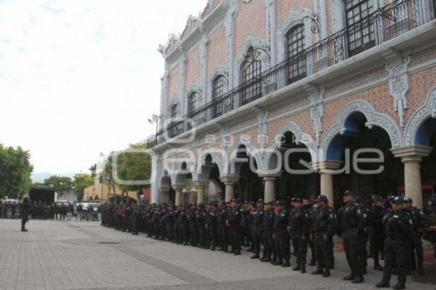 TEHUACÁN . OPERATIVO DE SEGURIDAD