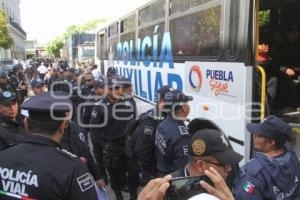 TEHUACÁN . OPERATIVO DE SEGURIDAD