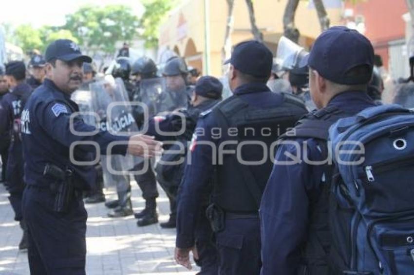 TEHUACÁN . OPERATIVO DE SEGURIDAD