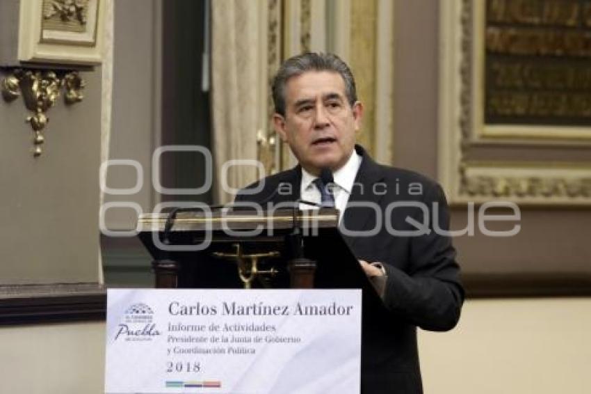 CONGRESO . INFORME CARLOS MARTÍNEZ AMADOR