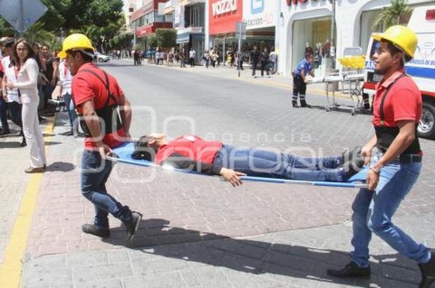 SISMO . SIMULACRO . TEHUACÁN