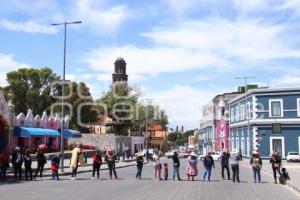 MANIFESTACION . HABITANTES DE CANOA