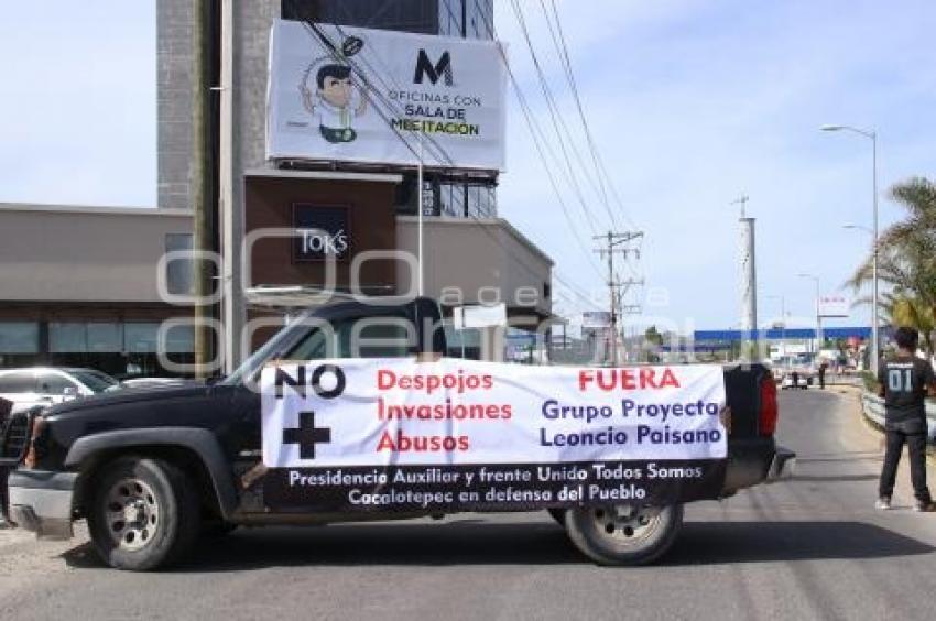 MANIFESTACION . HABITANTES CACALOTEPEC