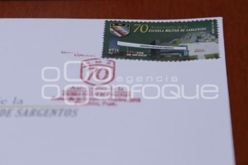 TIMBRE POSTAL ESCUELA MILITAR DE SARGENTOS