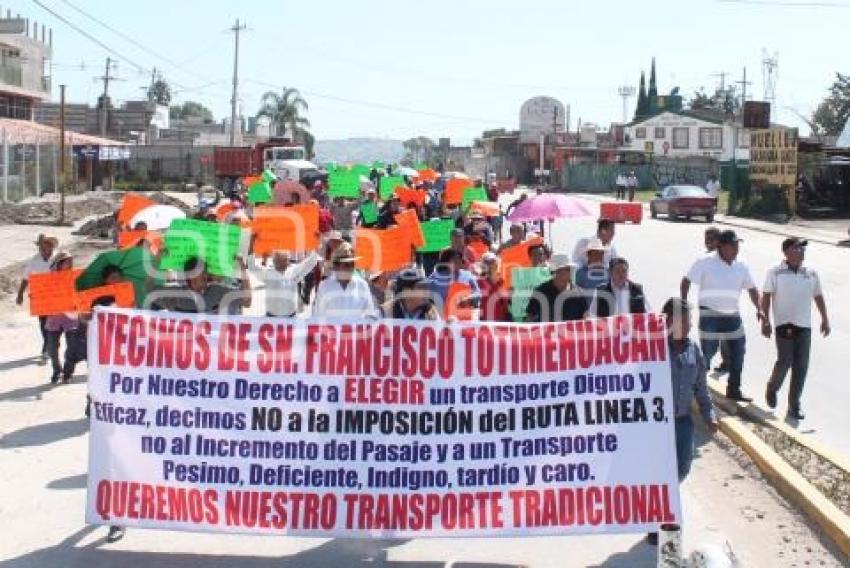 MANIFESTACIÓN CONTRA LÍNEA 3
