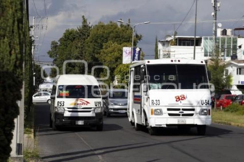 TRANSPORTE PÚBLICO .  VÍAS ALTERNAS