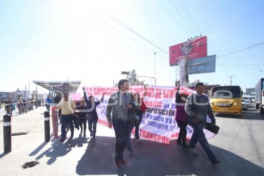 MANIFESTACIÓN . LÍNEA 3 . METROBÚS