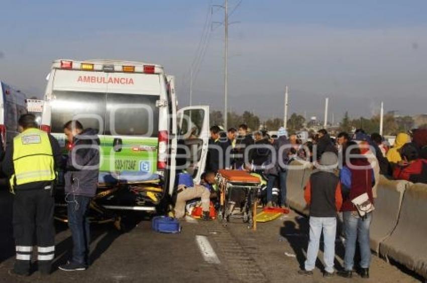 ACCIDENTE . AUTOPISTA PUEBLA-MEXICO