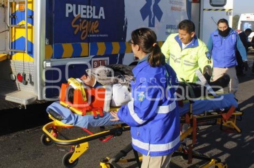 ACCIDENTE . AUTOPISTA PUEBLA-MEXICO