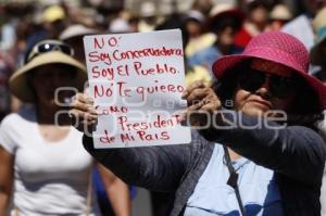 VISITA AMLO . MANIFESTACIÓN