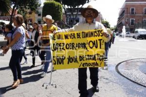 VISITA AMLO . MANIFESTACIÓN