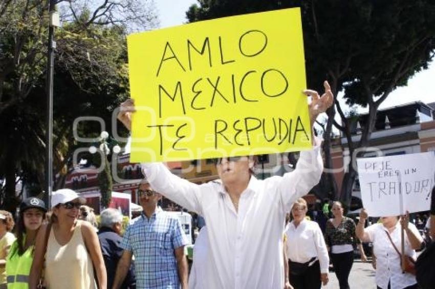 VISITA AMLO . MANIFESTACIÓN