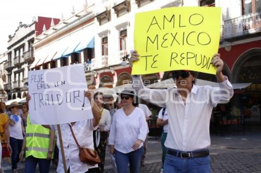 VISITA AMLO . MANIFESTACIÓN