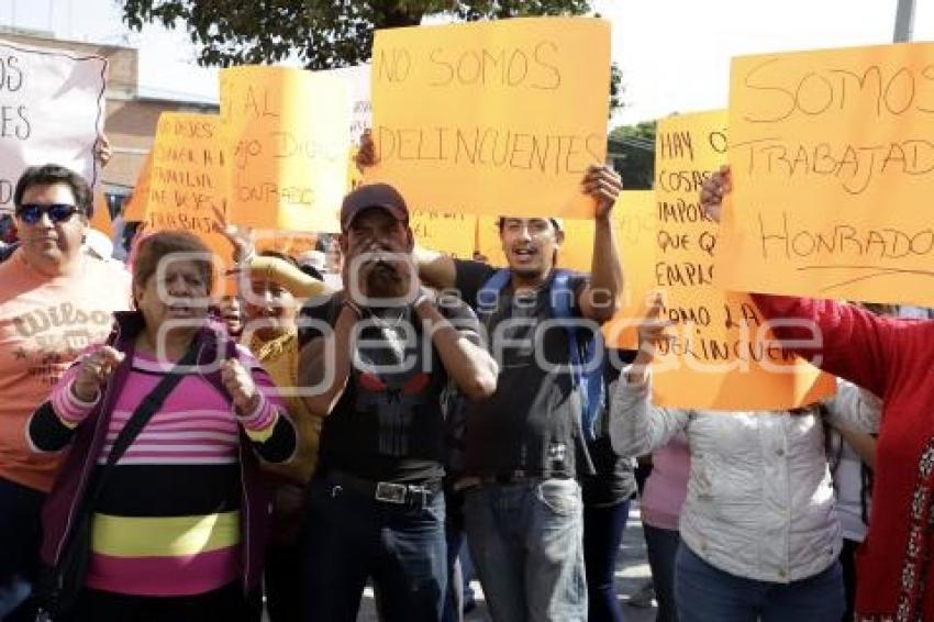 MANIFESTACIÓN VENDEDORES LA MARGARITA