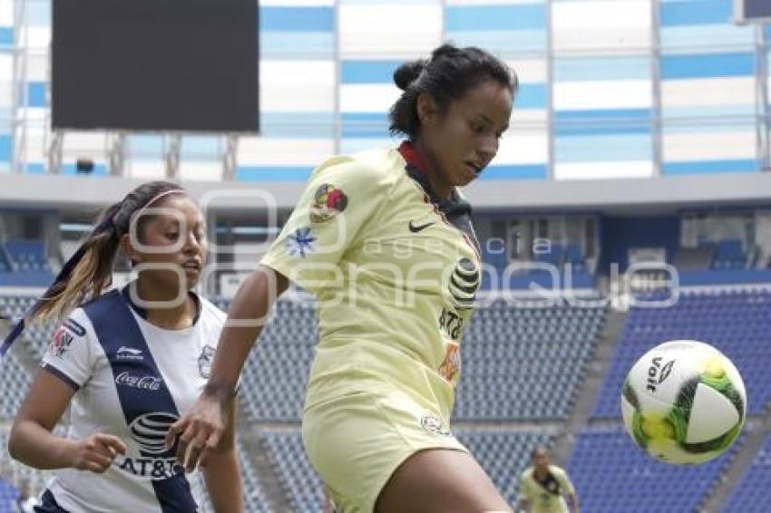 FUTBOL FEMENIL . CLUB PUEBLA VS AMERICA