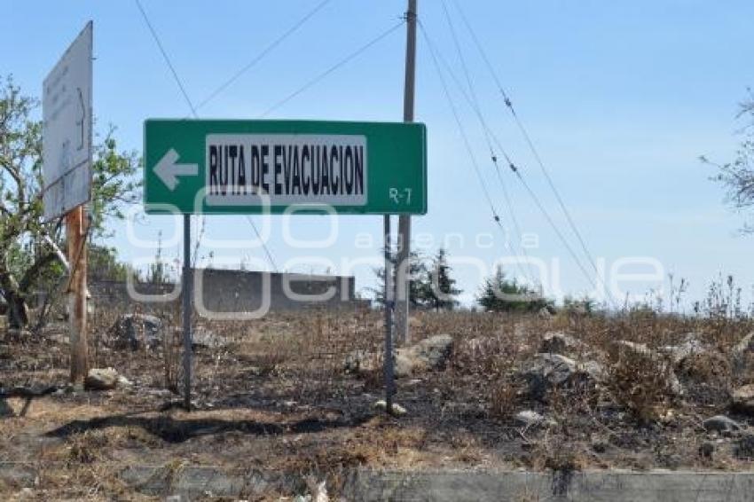 VOLCÁN POPOCATÉPETL . RUTAS DE EVACUACIÓN