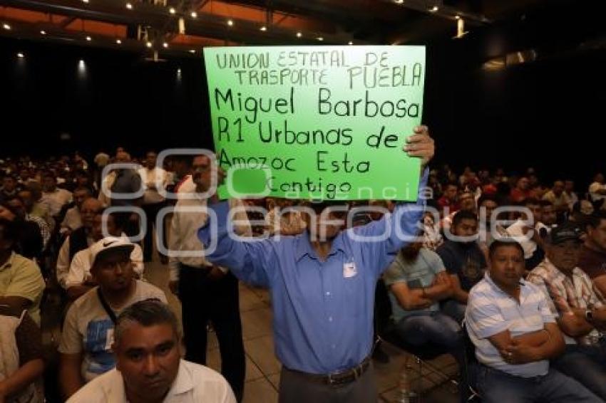 MIGUEL BARBOSA . REUNIÓN TRANSPORTISTAS