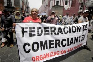 COMERCIANTES DE SAN MARTÍN TEXMELUCAN . MANIFESTACIÓN