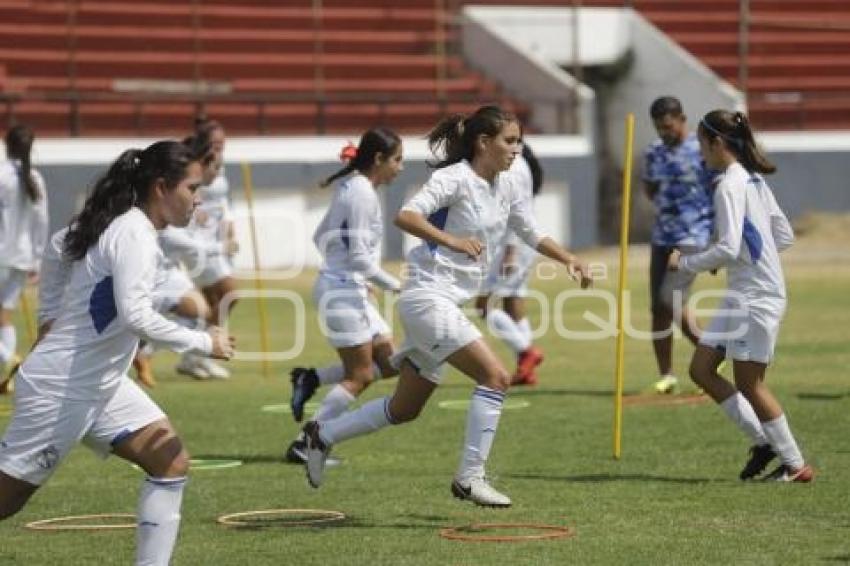 CLUB PUEBLA FEMENIL . ENTRENAMIENTO