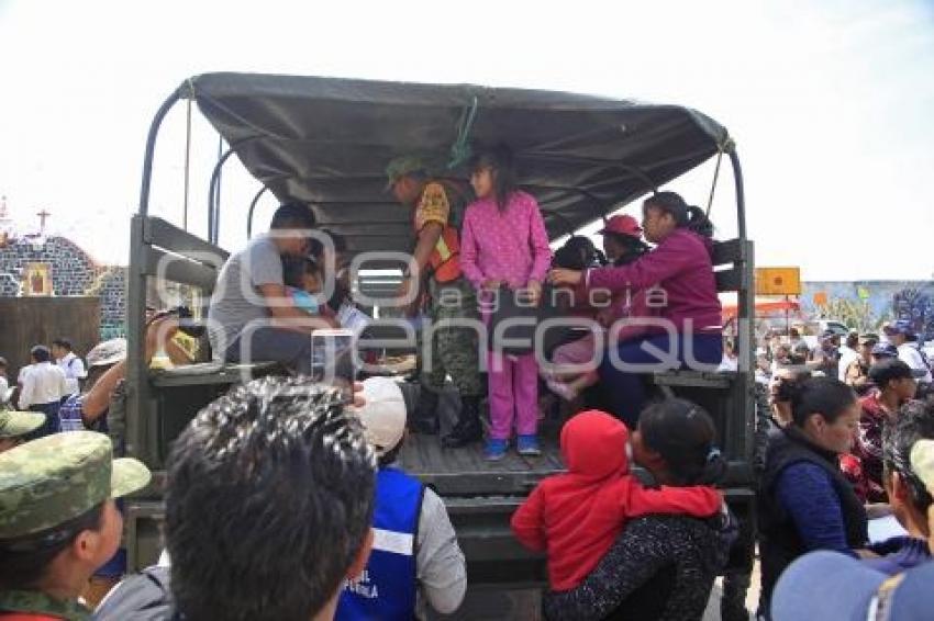 SIMULACRO DE EVACUACIÓN . VOLCÁN