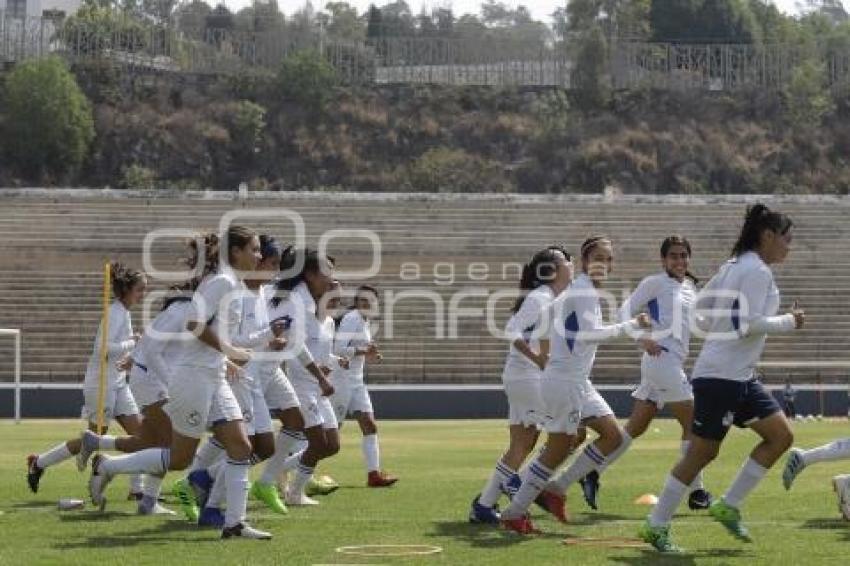 CLUB PUEBLA FEMENIL . ENTRENAMIENTO