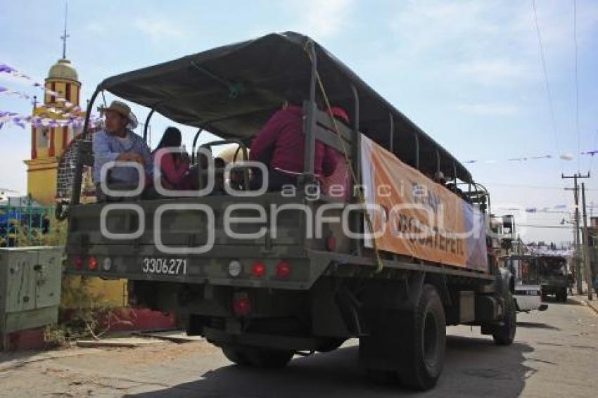 SIMULACRO DE EVACUACIÓN . VOLCÁN