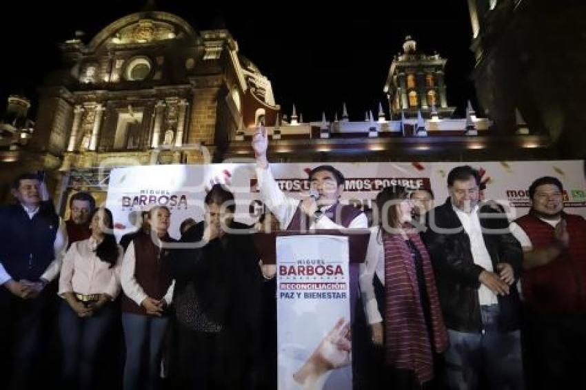 ELECCIONES . CELEBRACIÓN BARBOSA ZÓCALO