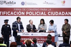 FIRMA DE CONVENIO DE CERTIFICACIÓN POLICIAL