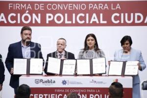 FIRMA DE CONVENIO DE CERTIFICACIÓN POLICIAL