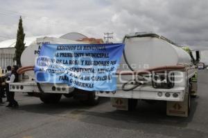 AMOZOC . MANIFESTACIÓN CAMIONEROS