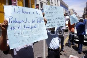 MANIFESTACIÓN . TAXISTAS DE ATEMPAN