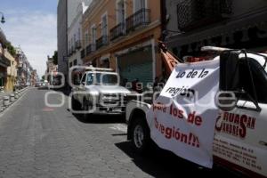 MANIFESTACIÓN . OPERADORES DE GRÚA