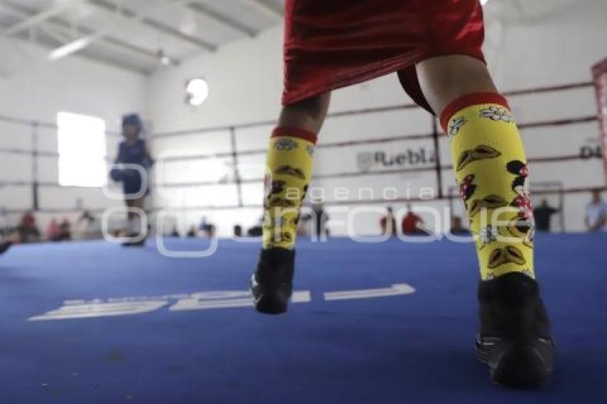 DÍA DE LA MUJER . NIÑA BOXEADORA