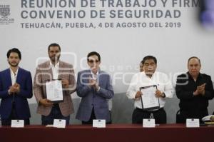 LMB . FIRMA DE CONVENIO DE SEGURIDAD . TEHUACÁN