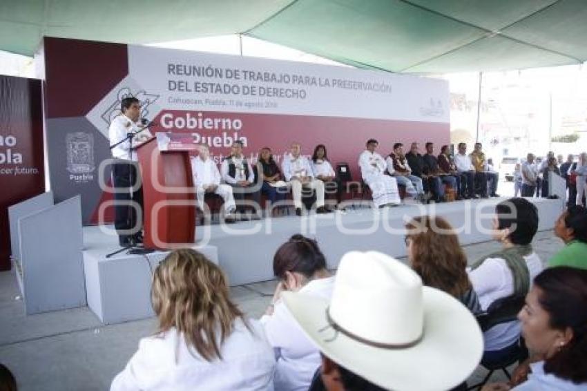 REUNIÓN GOBIERNO ESTATAL . COHUECAN