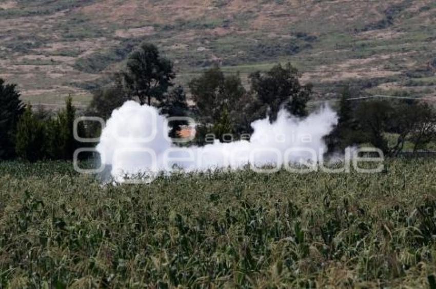 FUGA DE GAS . SAN JERÓNIMO OCOTITLÁN