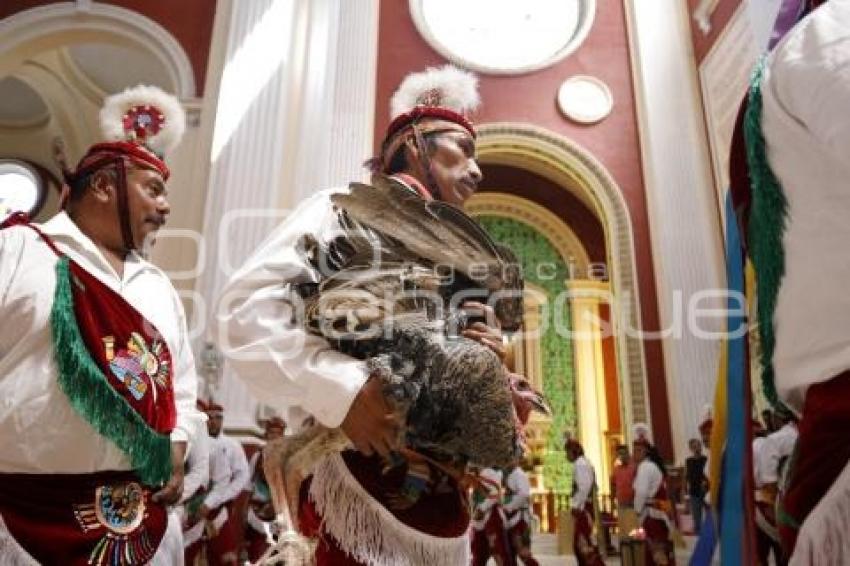 CUETZALAN . RITUAL COLOCACIÓN TRONCO