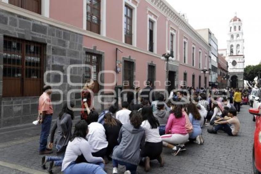 BUAP . SIMULACRO SISMO