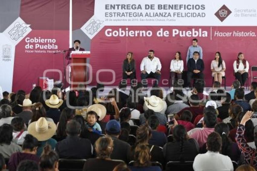 SECRETARÍA DE BIENESTAR . ENTREGA DE BENEFICIOS