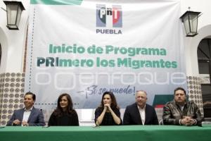 PRI . PRIMERO LOS MIGRANTES