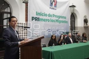 PRI . PRIMERO LOS MIGRANTES