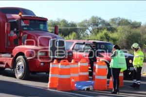 TRABAJADOR ATROPELLADO . AUTOPISTA