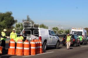 TRABAJADOR ATROPELLADO . AUTOPISTA