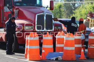 TRABAJADOR ATROPELLADO . AUTOPISTA