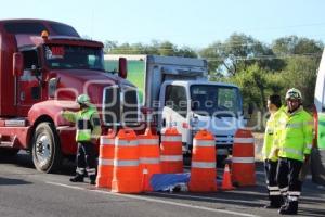 TRABAJADOR ATROPELLADO . AUTOPISTA