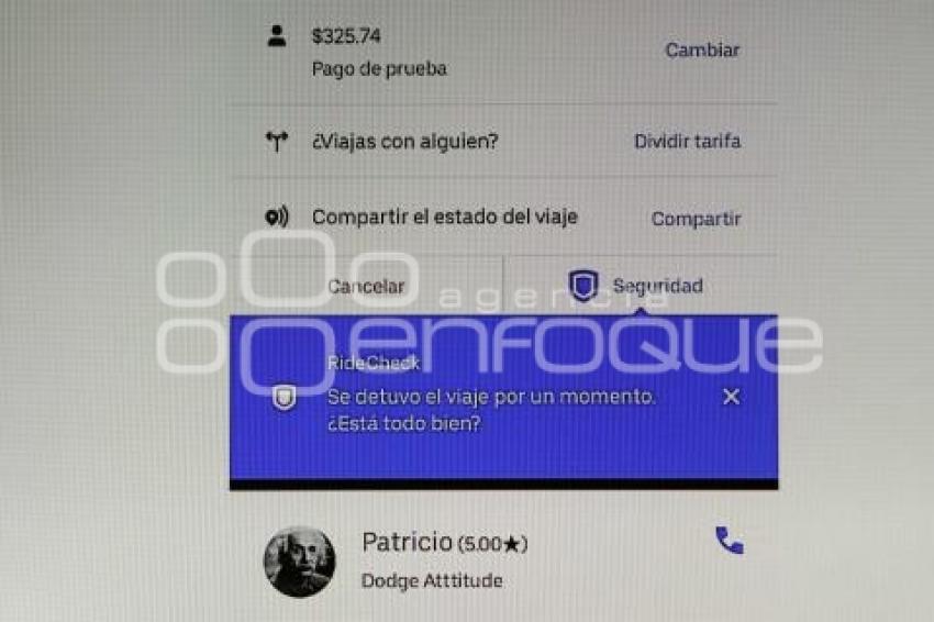 UBER . MEDIDAS DE SEGURIDAD