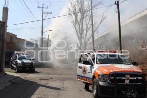 INCENDIO . SAN FELIPE HUEYOTLIPAN