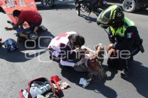 TEHUACÁN . ACCIDENTE CICLISTA